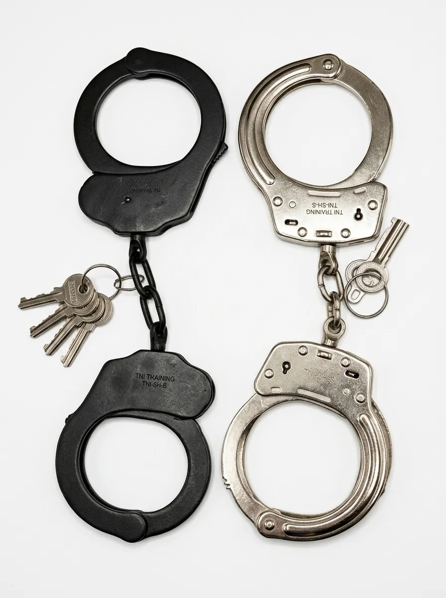 Police Handcuffs (Chrome & Black)